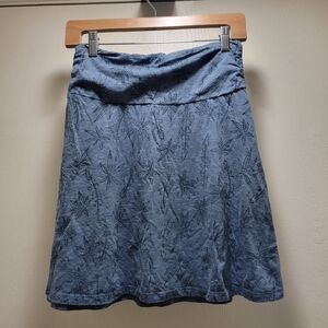 Toad&Co Blue Floral Skirt